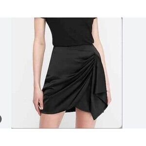 NWT Pink Express Satin Drape Front Mini Skirt Sz 2